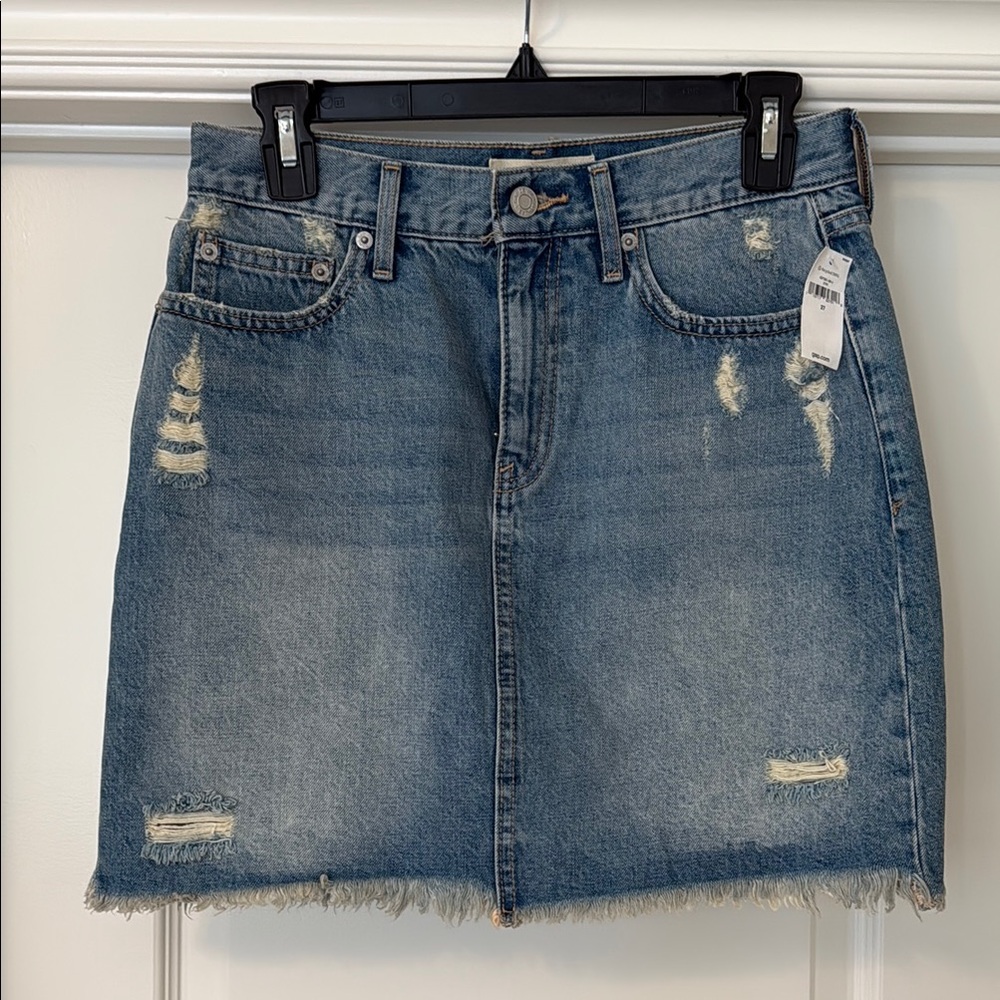 GAP Distressed Denim Mini Skirt